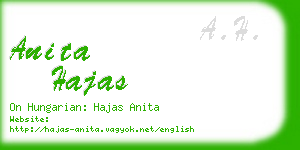 anita hajas business card